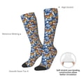 thumbnail image 5 of Picia Women Crew Soft Moisture-wicking Socks Colorful Butterfly1 Pattern Design Cotton Socks, One Size fit All, 5 of 9