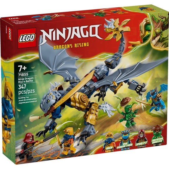 LEGO NINJAGO Ninja Dragon Riyu’s Battle Building Toy for Boys & Girls - Ninja Poseable Dragon Toy Playset for Kids, Ages 7+ - Includes 4 Minifigures for Pretend Play - Gift Idea for Birthdays - 71855