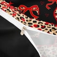 thumbnail image 3 of Manfei Cheetah Print Letter Monogrammed E Twin Bedding for Women Girls,Teens Adults Shabby Chic Red Ribbon Bow Duvet Cover Set,Black Reversible,Breathable Home Decor,2pcs,No Comforter, 3 of 5