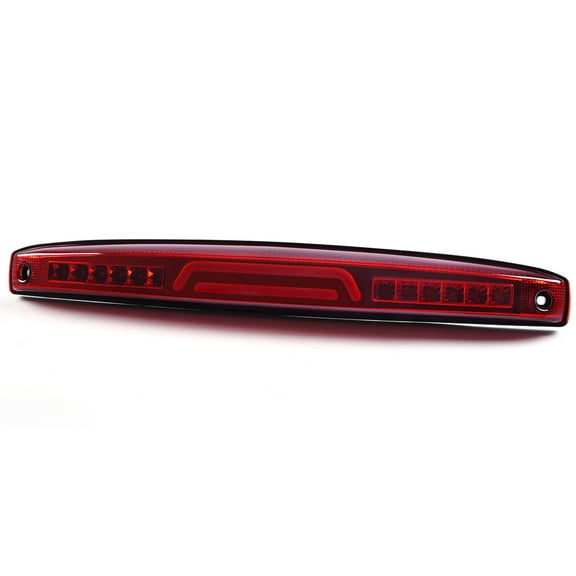 PIT66 LED Third Rear Brake Lights Fit for 2003-2006 Dodge Ram 2500 3500 Cargo Red Lens Chrome Housing