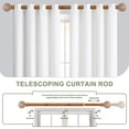 thumbnail image 4 of Barra para cortina HTZON ajustable 91-224 cm marrón rústico, 4 of 9