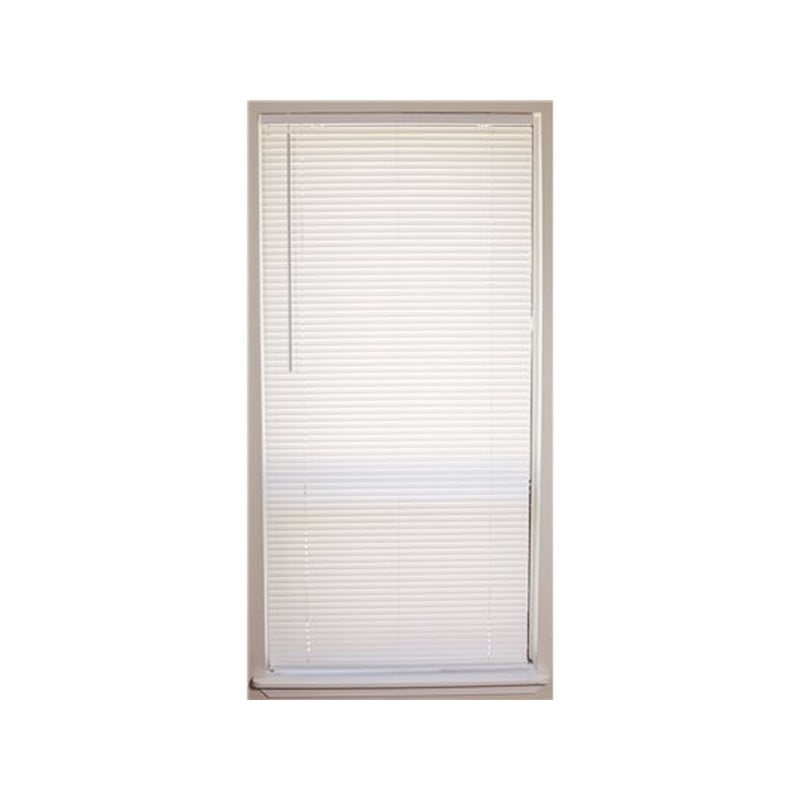 Designer's Touch 3559531 White Cordless 1 in. Vinyl Mini Blinds - 58 in