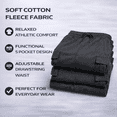 thumbnail image 3 of Yacht & Smith 3 Pack Men’s 5 Pocket Fleece Cargo Shorts, Cotton, Drawstring, Bulk Athletic Lounge Shorts, Charcoal Grey, Size 2X-Large, 3 of 7