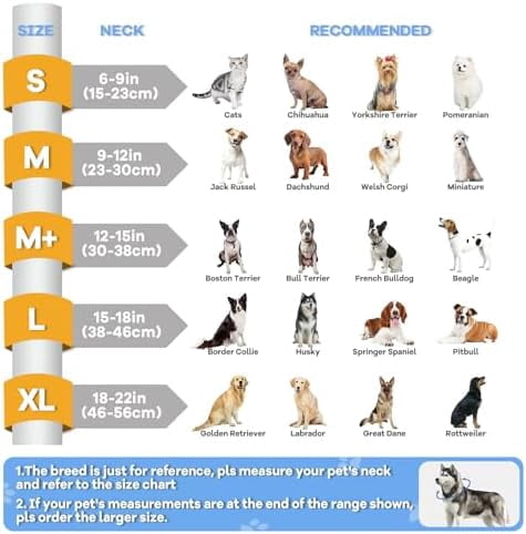 2-in-1 Upgraded Inflatable Dog Cone Collar with Detachable Anti-Licking Shield, Soft Adjustable Elizabethan Collar for Dogs After Surgery (M+, Grey)