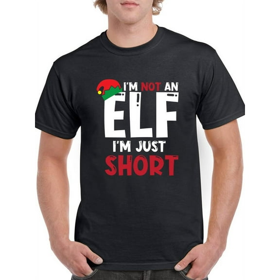 Im Not An Elf Im Just Short Xmas Men T-Shirt, Male Medium