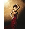 thumbnail image 2 of Young, Richard 19x24 Black Ornate Wood Framed with Double Matting Museum Art Print Titled - Flamenco Woman, 2 of 4