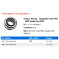 thumbnail image 2 of Release Bearing - Compatible with 1988 - 1991 Honda Civic FWD 1989 1990, 2 of 2