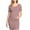 Pink, variant on Zwiiyzr 2025 Women's Maternity Dress Solid Color Slim Short Sleeve Tank Dresses Scoop Neck Pregnancy Bodycon Dress for Casual Wear Black