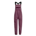 thumbnail image 3 of Salopette Brossée pour Femmes Bretelles Ajustables Pantalon de Ski d'Hiver Chaud Combinaison Décontractée Douce et Confortable pour Activités Extérieures, 3 of 4