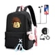 thumbnail image 2 of Mochila con USB para niños y niñas, bolso escolar de tela Oxford de alta calidad con estampado de dibujos animados, ideal para estudiantes y adolescentes, novedad, 2 of 4