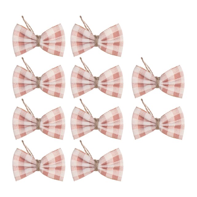 10 Uds. de lazos para manualidades DIY, lazo decorativo hecho a mano, obra de arte portátil, pajarita artística para arreglos de salón de banquetes en Cuadros Rosa Macarena Lazo decorativo