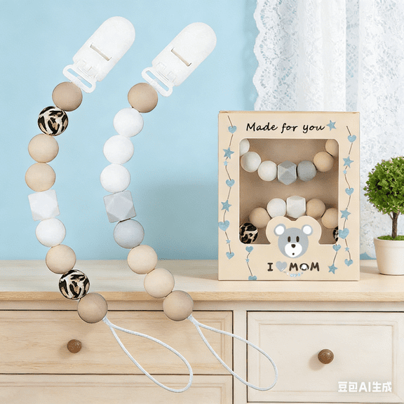 Bisitoy Silicone Pacifier Clip - Essential for Teething and Pacifier Safety