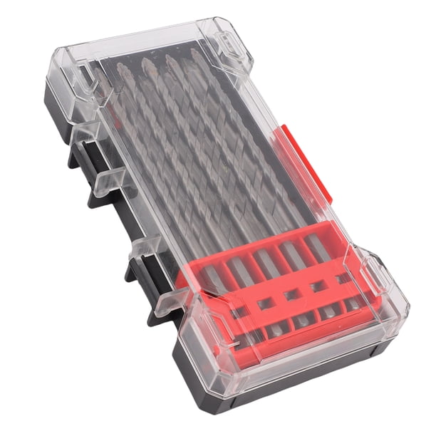Taladro Juego De 10 Brocas Dentadas De Vástago Hexagonal Extendidas De 1/4 Pulgadas Con Punta De Carburo Para Mampostería, Hormigón, Azulejo, Pared De Ladrillo, Vidrio,