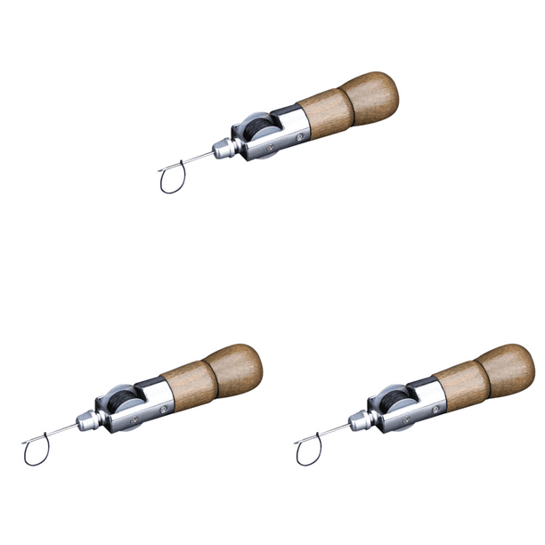 3 Uds Agujas Coser para Cuero Herramienta Reparación Lienzo para Tallado Cuero Manual