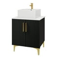 thumbnail image 3 of Uforic 24" Bathroom Vanity with Sink Top, Freestanding Bathroom Storage Cabinet with Door, Black, 3 of 10