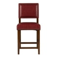 thumbnail image 4 of Linon Bristol 24" Indoor Counter Stool, Red Faux Leather, 4 of 13