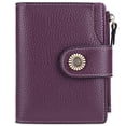 thumbnail image 3 of (2 pack) Falan Mule Women's Lightweight Genuine Leather Wallet, Includes Card Holders, RFID-Blocking, Lightweight, Photo & ID Holder, Purple, 3 of 9