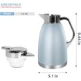 thumbnail image 2 of SSAWcasa Coffee Carafe 61oz Insulated Vacuum Coffee Thermos Urn Stainless Steel Thermal Flask Pot Coffee Dispenser Keep 12 Hours Hot＆24 Hours Cold (Light Blue), 2 of 8