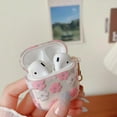 thumbnail image 4 of Compatible with AirPods 1/2 Clear Case,Cute Cartoon Flower Pattern Design with Floral Keychain, Soft TPU Protective Shockproof Case for AirPod 1&2 for Girls Women-Pink, 4 of 6