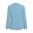 thumbnail image 3 of IUYRTFE Women's Solid Color Long Sleeve Blazer with Button and Pockets Casual Lapel Collar Work Jacket, 3 of 7