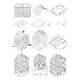 thumbnail image 2 of Jaula C/Columpio Techo Circular Aves Verde Monte Verde, 2 of 2