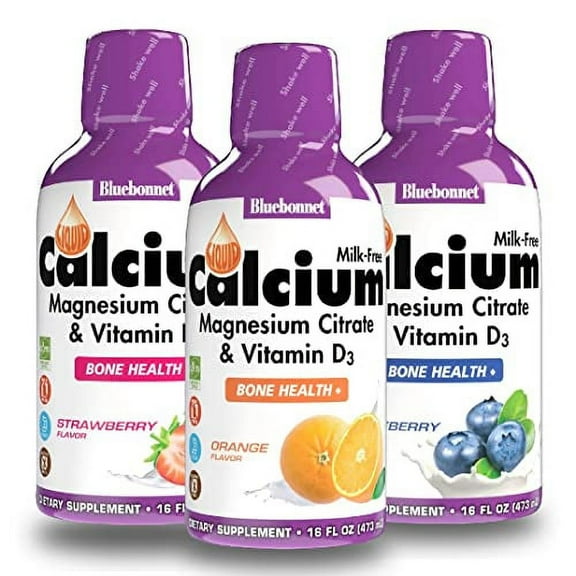 Bluebonnet Liquid Calcium Citrate Magnesium Citrate Bundle 16 Fl Oz Each