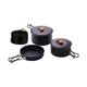 thumbnail image 2 of Juego de cocina para acampar de 3 piezas, juego de utensilios de cocina para acampar, para viajes, senderismo, barbacoa Negro, 2 of 8