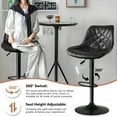 thumbnail image 4 of Waleaf Modern Bar Stools with Back Set of 2, PU Leather Adjustable Swivel Counter Stools for Kitchen Island, 4 of 7