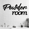 thumbnail image 2 of Craftnamesign Powder Room Metal Wall Art, Bathroom Wall Decor, Funny Bathroom Signs, 2 of 5