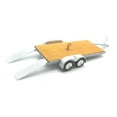 thumbnail image 2 of Christmas Ornament for Flatbed Trailer Car Hauler Silver Tan with Ramps, 2 of 3