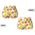 thumbnail image 3 of Sikiie Lemon Orange Print Workout Shorts Women Scrunch Butt Gym Shorts Seamless High Waist Tummy Control Yoga Biker Athletic Shorts, 3 of 5
