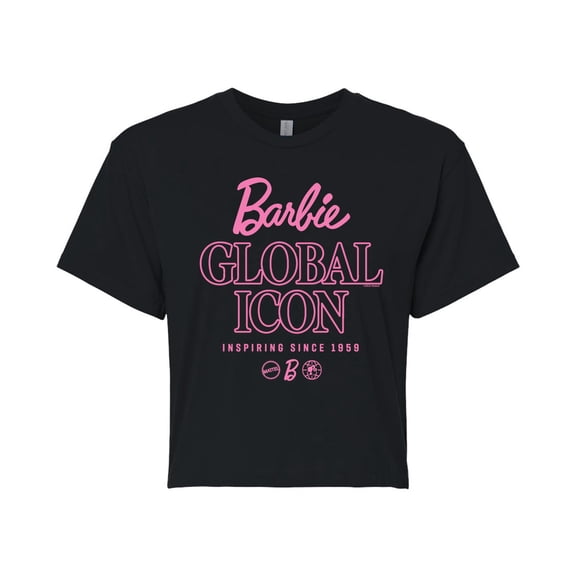 Barbie - Global Icon - Juniors Cropped Graphic T-Shirt