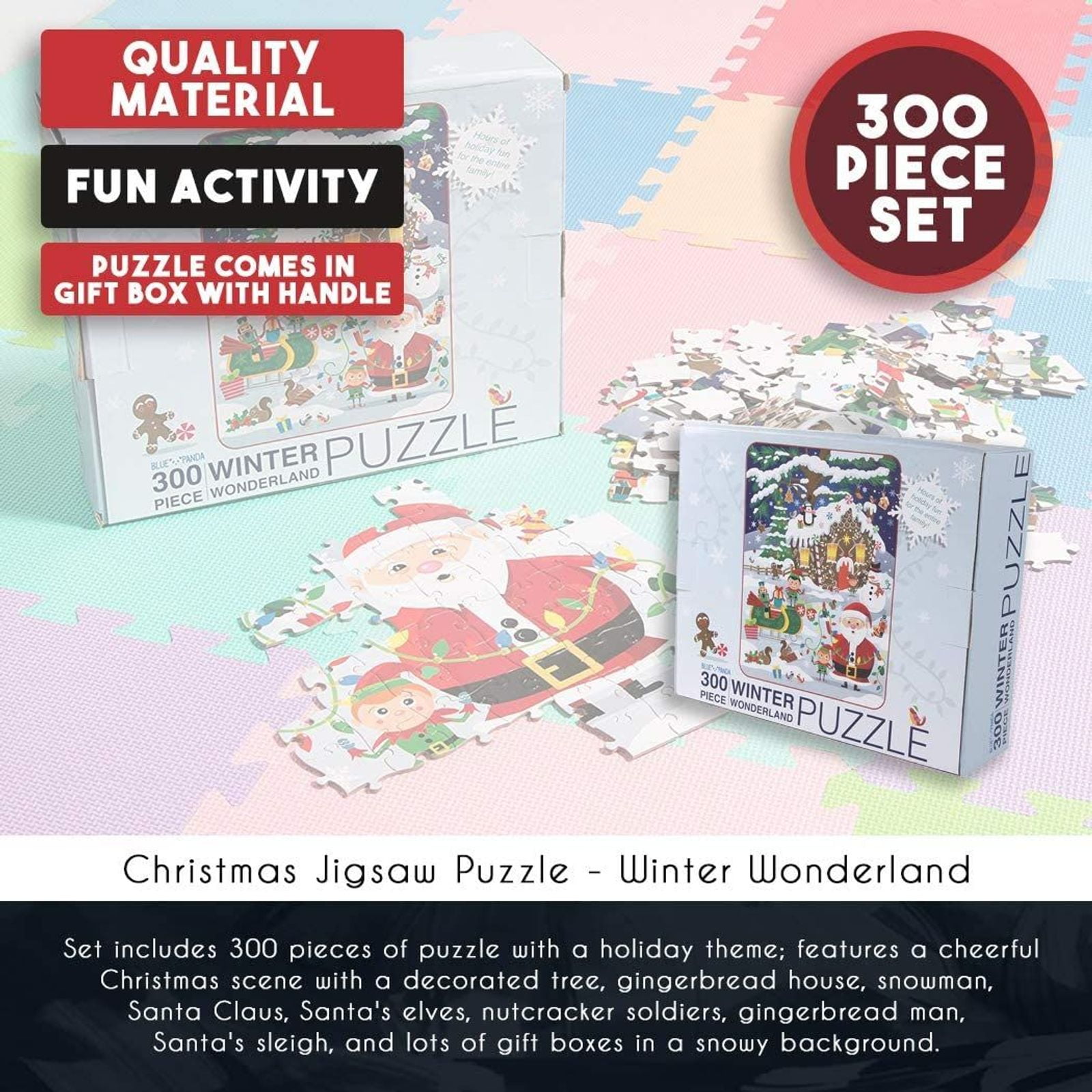 Winter Snowman Xmas Cardinals 300 Pcs Jigsaw Puzzle Adult Kid Educational Toys 