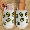 thumbnail image 4 of Fuzzy Slippers for Women Fresh Fruit Pattern Fluffy Winter House Shoes Home Footwear Warm Slippers On Indoor Comfortable Slippers Christmas Slippers for Women Green 41, 4 of 4
