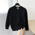 thumbnail image 1 of Suéter de otoño para hombre, jersey de color sólido, cuello redondo, suave, juvenil, versátil, estilo coreano, suéter popular, 1 of 6