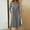 Gray, variant on Elvqul Dresses for Women 3/4 Sleeve White Midi Dresses Pullover V-Neck Summer Plain Juniors Tank Dresses Flowy