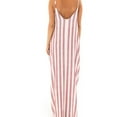 thumbnail image 1 of Baohd Été Femmes Strappy pour Cami Rayé Longue Robe Boho Maxi Rose L, 1 of 6