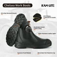 thumbnail image 4 of Work Boots for Men, Slip On Steel Toe Chelsea Safety Boots, Waterproof Slip Resistant Work Shoes, Lightweight Comfortable Breathable Non Slip Safety Toe Shoes, 4 of 8