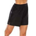 thumbnail image 3 of Sexy Dance Women Swim Shorts High Waisted Bathing Suit Bottoms Tummy Control Tankini Board Shorts Black 4XL, 3 of 4