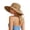 Khaki, variant on Straw Bucket Hats for Women Summer Wide Brim Beach Sun Hat Fisherman Hat with Bow Tie