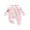 Pink, variant on Newborn Baby Girl 3D Floral Romper 3 6 12 Months Long Sleeve Round Neck Ruffle Jumpsuit with Headband Fall Spring Set