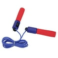 thumbnail image 3 of Conteo electrónico para niños, cuerda para saltar, mango de esponja, rodamiento giratorio de 360 ​​°, culturismo, Fitness, cuerda para estudiantes, rojo y morado, 3 of 10