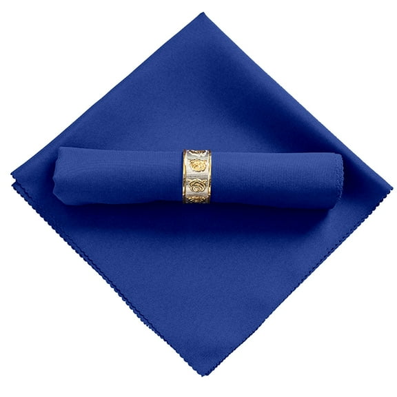 Cxui 6 Pack Cloth Napkins, Cotton Blend Dinner Napkins, Rustic Table Setting for Thanksgiving, Christmas, Wedding, Machine Washable Blue