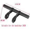 thumbnail image 3 of 1 x bicycle flashlight holder, handlebar, front light extension, holder, double tube, red, 3 of 7