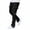 Black Pant for Men, variant on Men's Slim Cargo Pants Drawstring Waist Snap Side Detail Multi Pockets Fabric Casual Daily Streetwear Outdoor Errands Black L