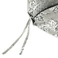thumbnail image 2 of Jordan Manufacturing 43" x 21" Adair Gray Jacobean Rectangular Outdoor Chair Cushion with Ties and Hanger Loop, 2 of 10