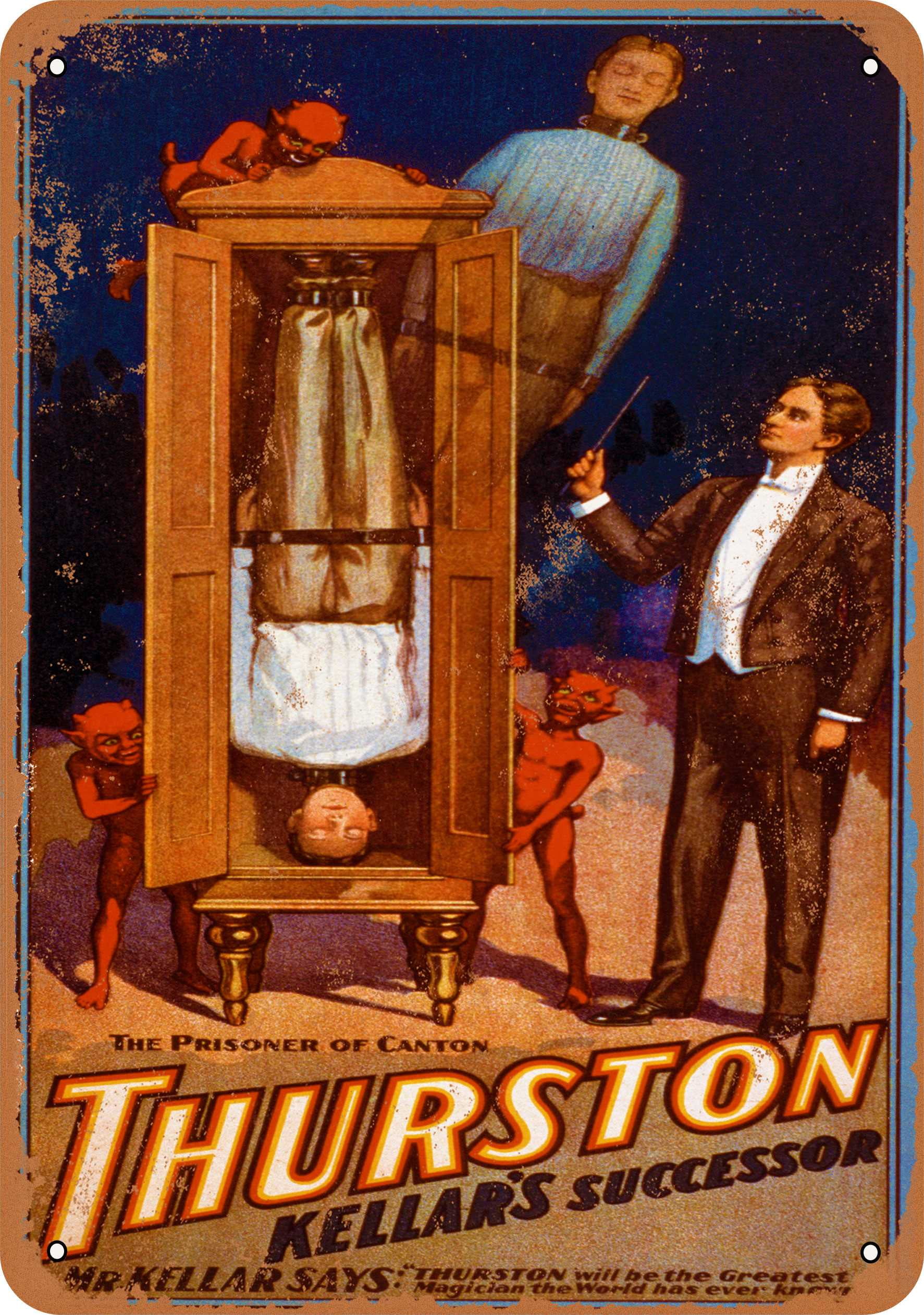 10 x 14 METAL SIGN Thurston Magic Vintage Rusty Look