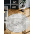 thumbnail image 7 of Unique Loom Sofia Collection Area Rug - Grand (7' 1" Round Light Gray/Ivory), 7 of 7