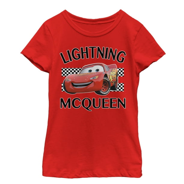 Disney Pixar Cars Girl's Cars Lightning McQueen Portrait Graphic Tee Red X Large