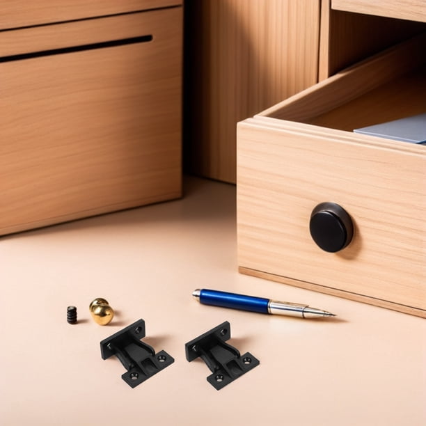 OHOIOLLA 16Jgo Soportes Plásticos En L Para Muebles Con Clips Rápidos Para Montaje De Paneles En Negro